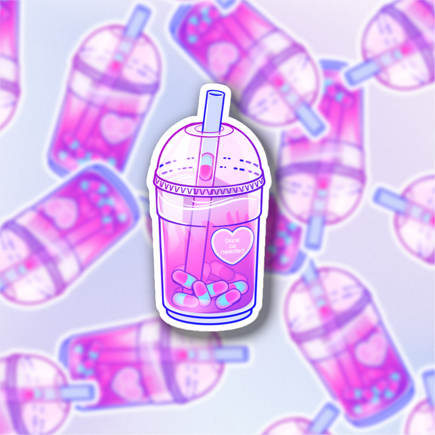 Pill Boba Vinyl Sticker