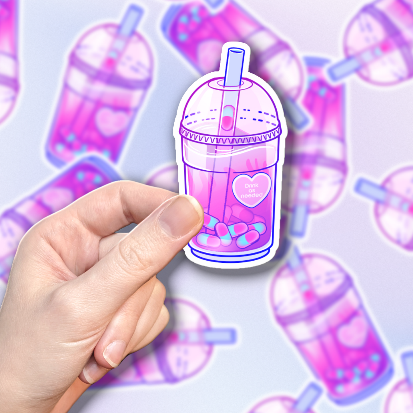 Pill Boba Vinyl Sticker