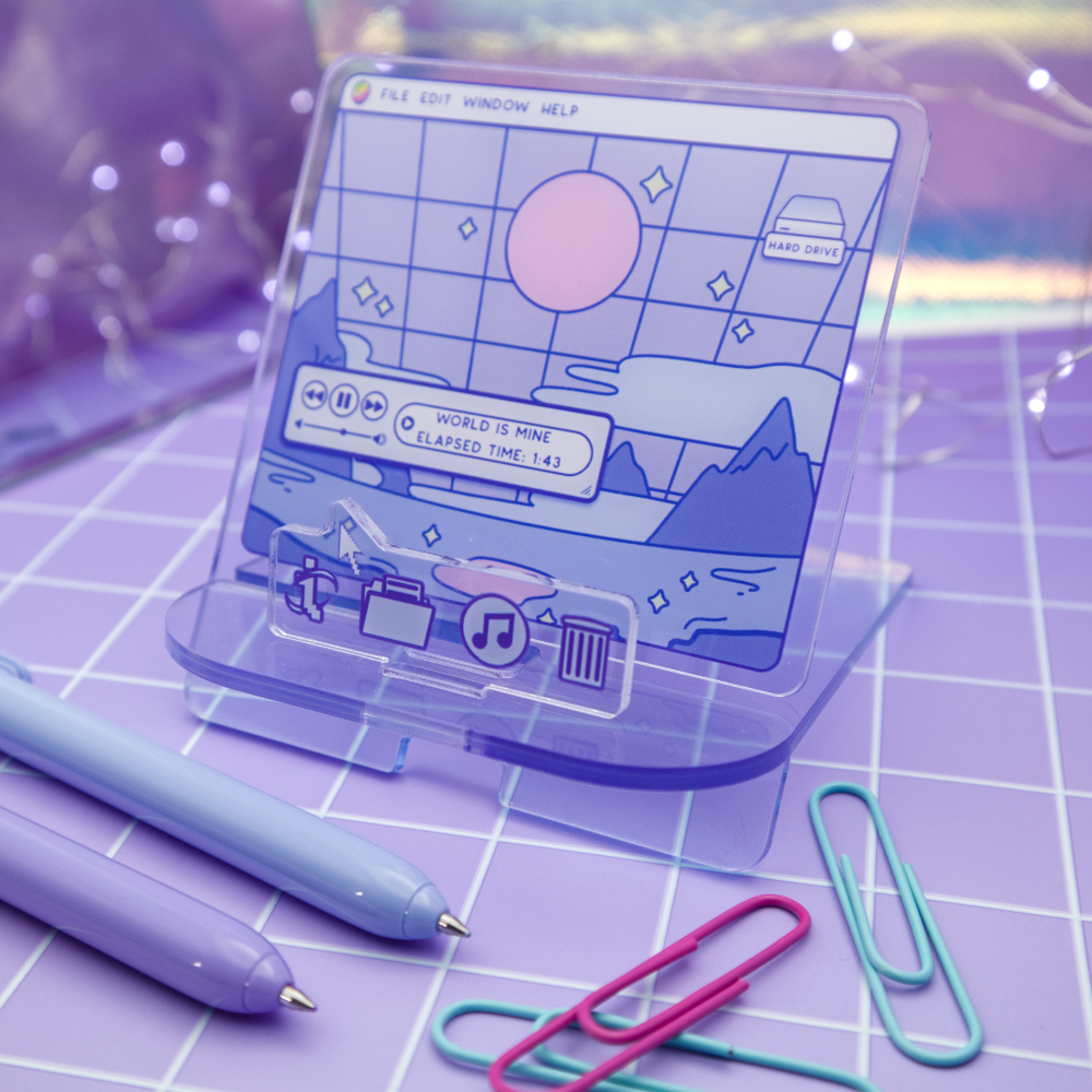 Vapor.OS Desktop Phone Holder Acrylic Standee