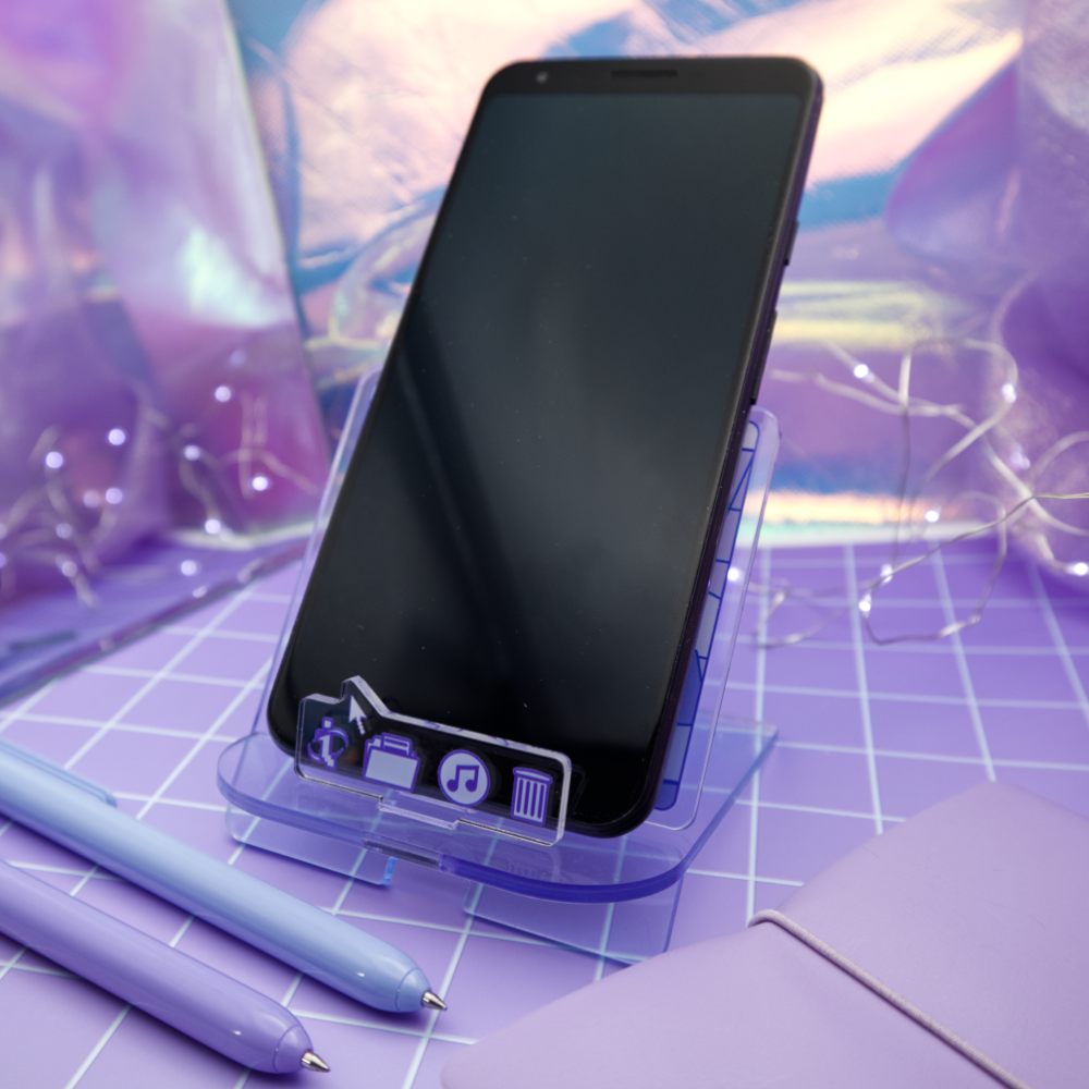 Vapor.OS Desktop Phone Holder Acrylic Standee