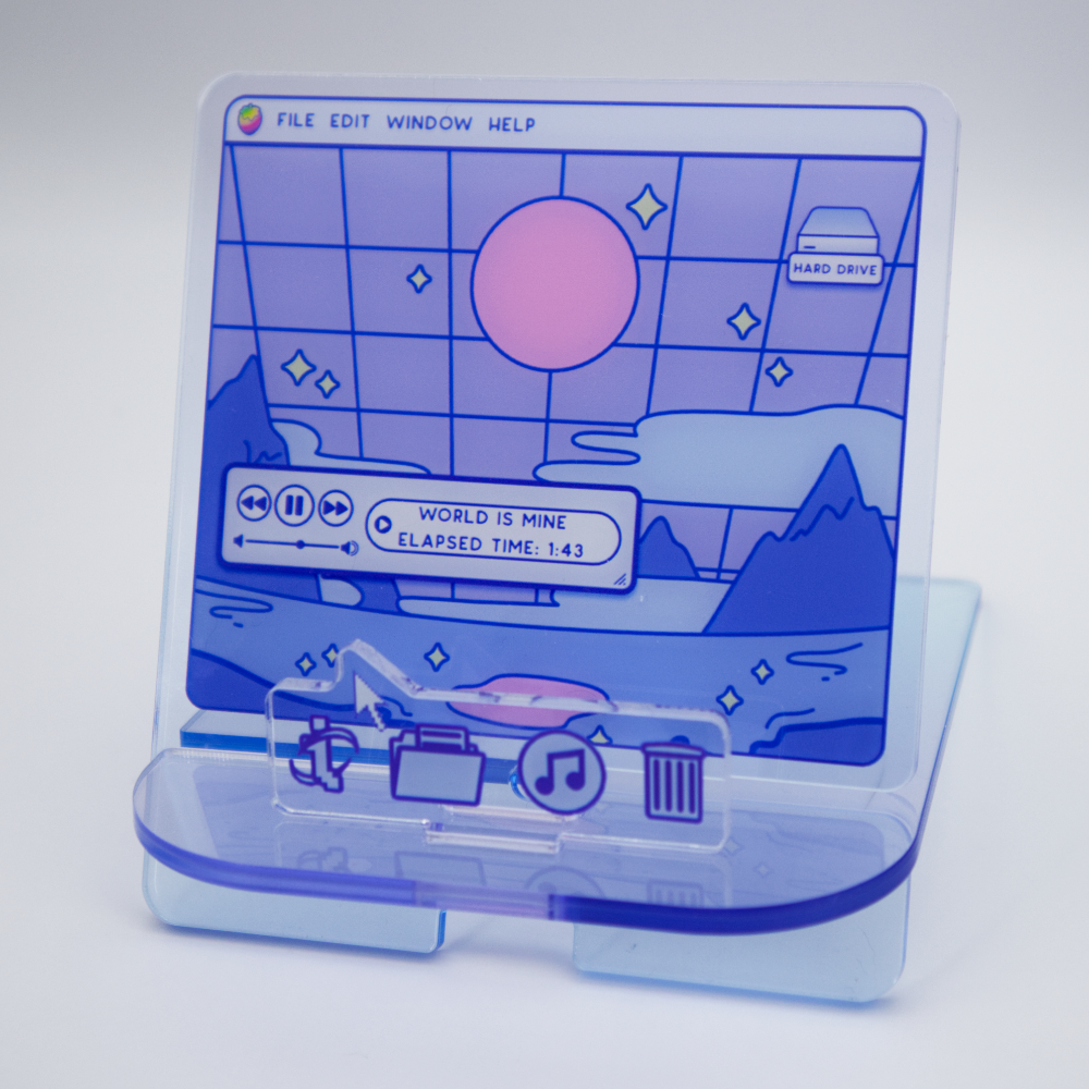 Vapor.OS Desktop Phone Holder Acrylic Standee