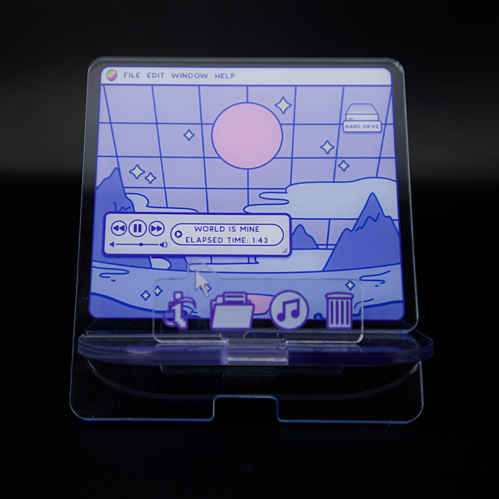 Vapor.OS Desktop Phone Holder Acrylic Standee
