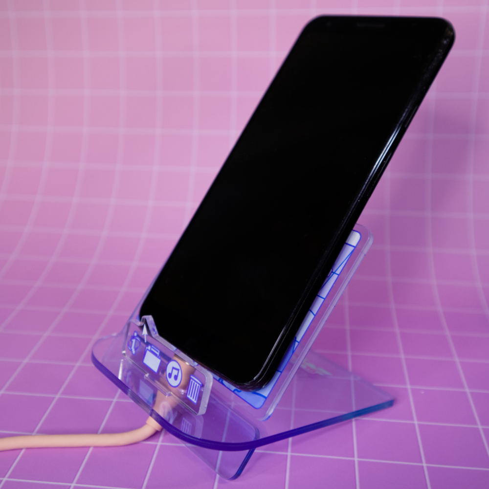 Vapor.OS Desktop Phone Holder Acrylic Standee