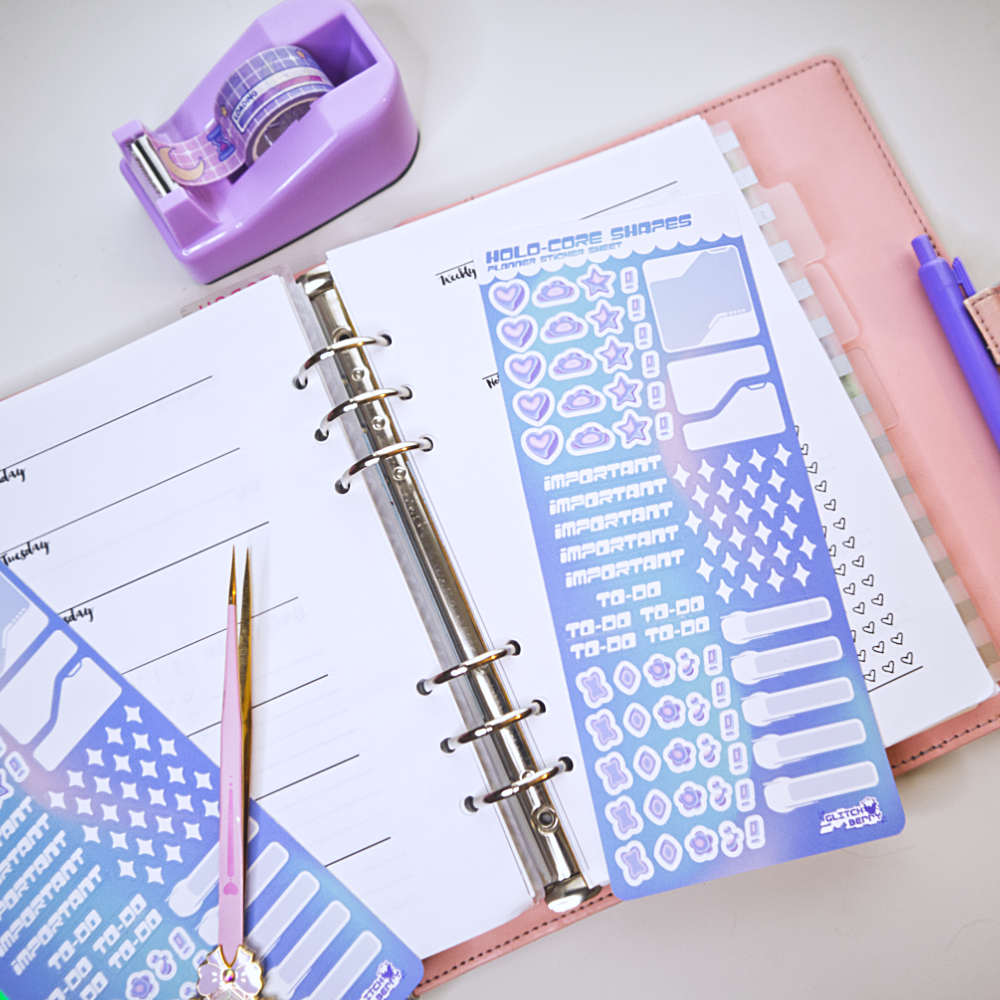 Holo-Core Planner Sticker Sheet