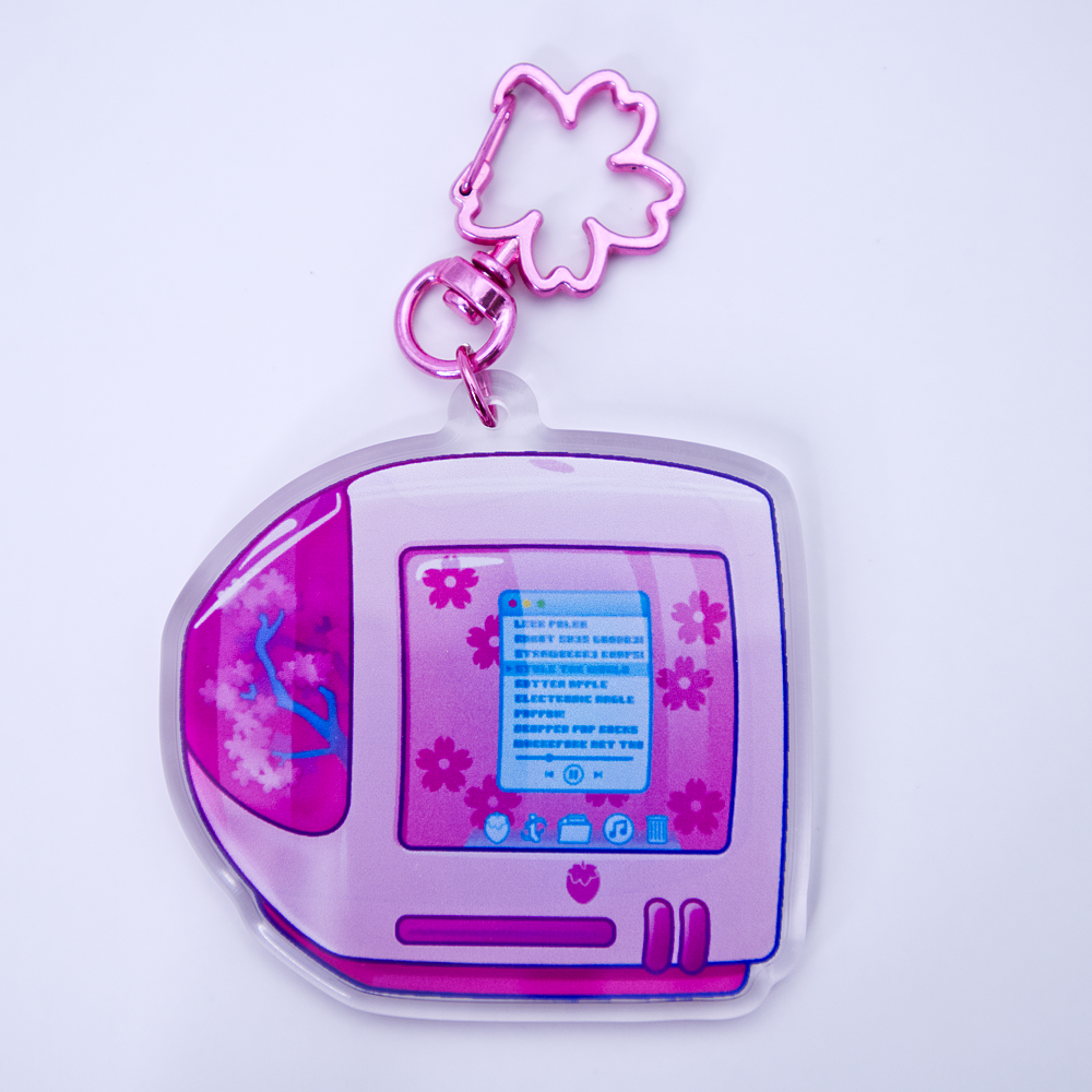 Sakura "iBerry" Computer Acrylic Keychain