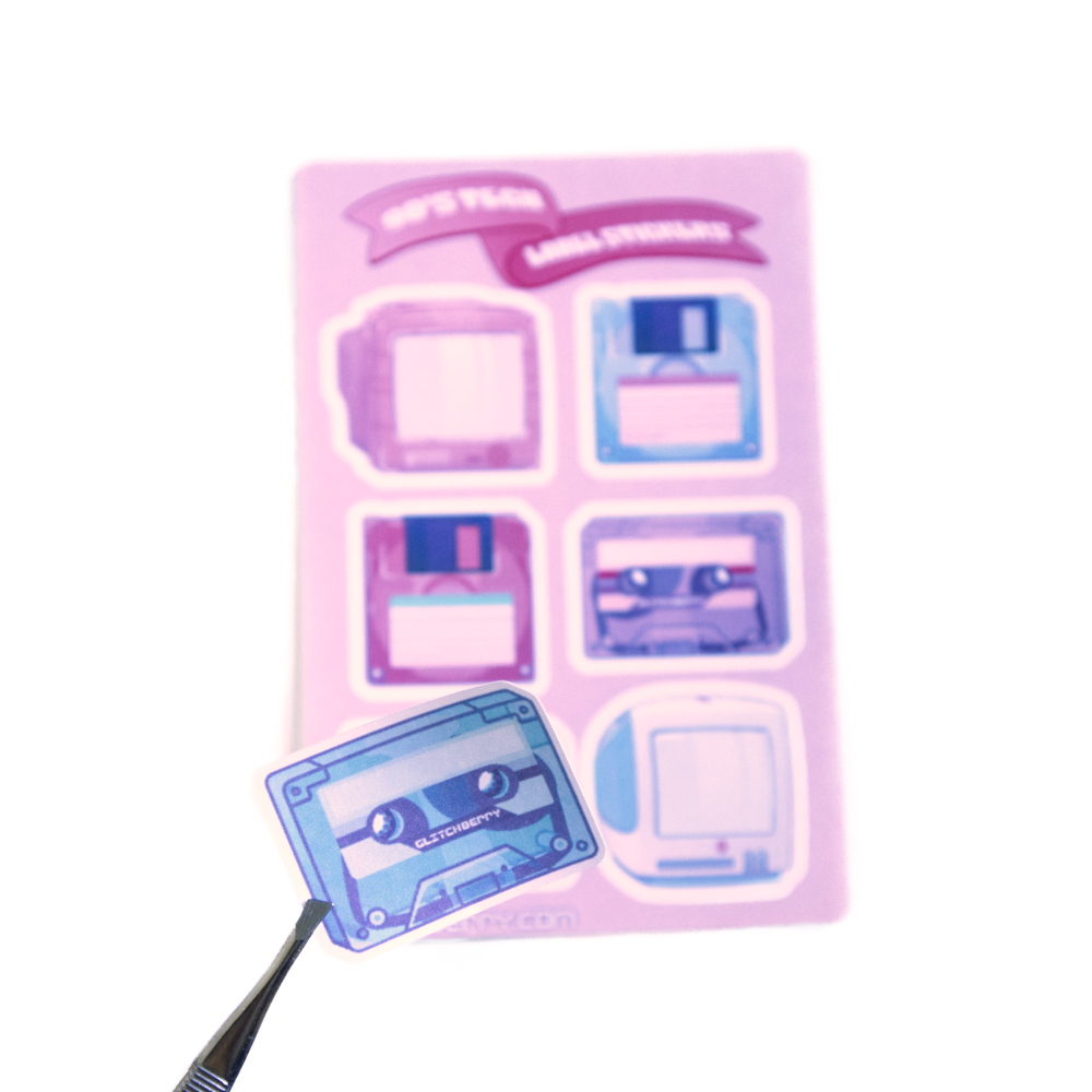 90's Tech Label Sticker Sheet