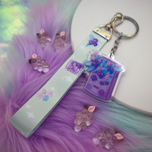 Raspberry Game Toy Wrist Keychain Lanyard