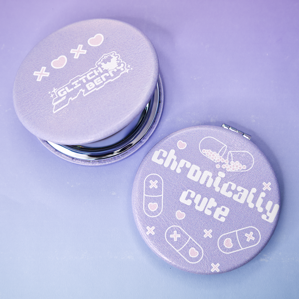 Chronically Cute Compact Mirror-Accessories-GlitchBerry