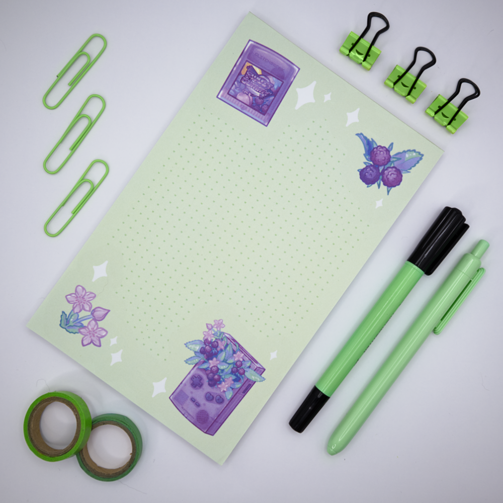 Raspberry Game Toy 5"x8" Notepad