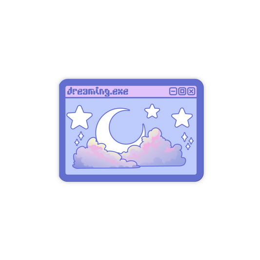 Dreaming.EXE Glow In The Dark Vinyl Sticker