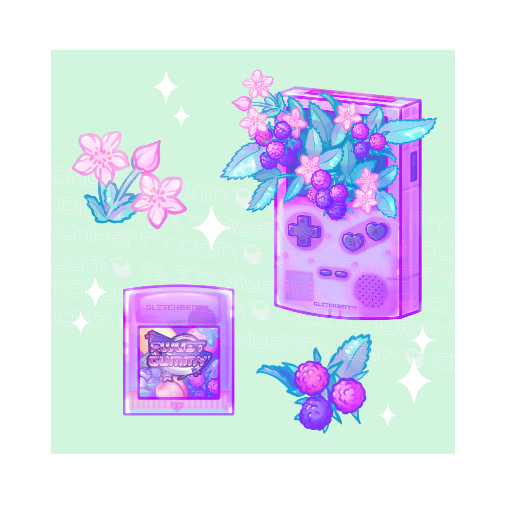 Raspberry Game Console 8x8" Art Print