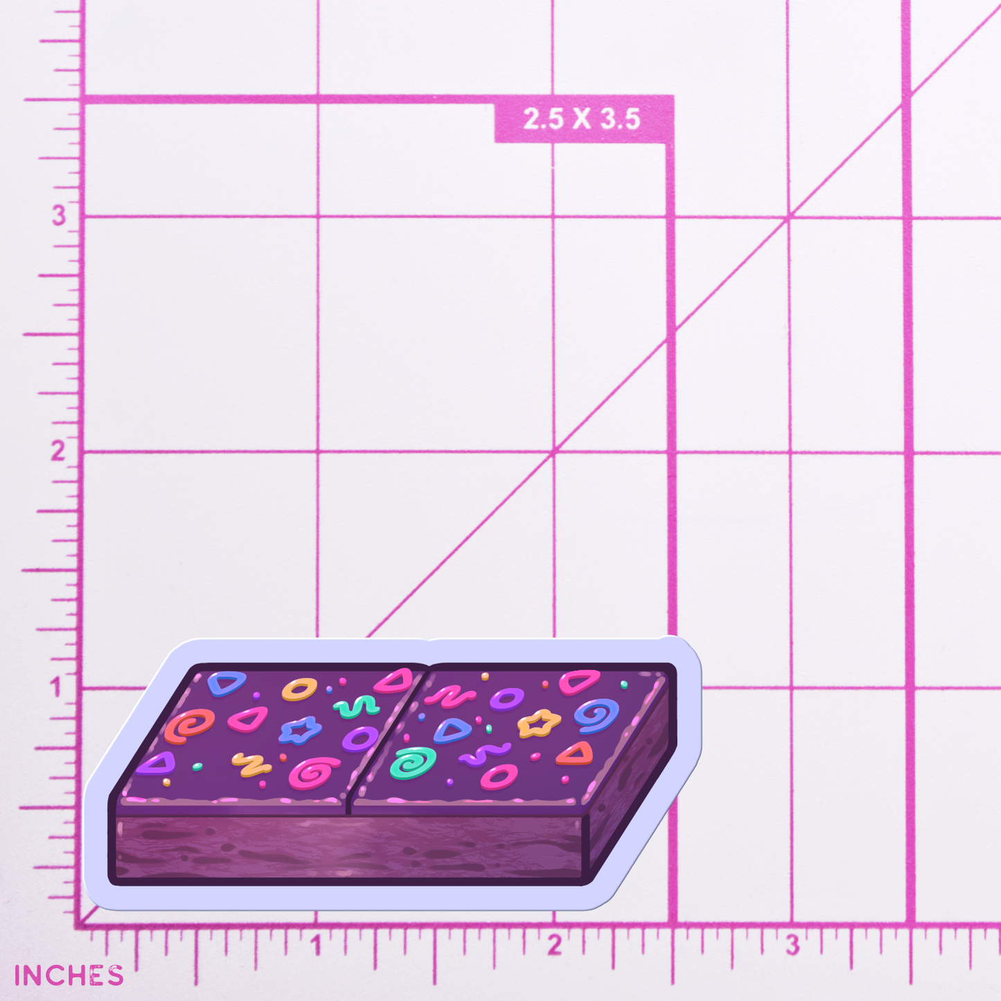 Confetti Brownie Vinyl Sticker-Stickers-GlitchBerry