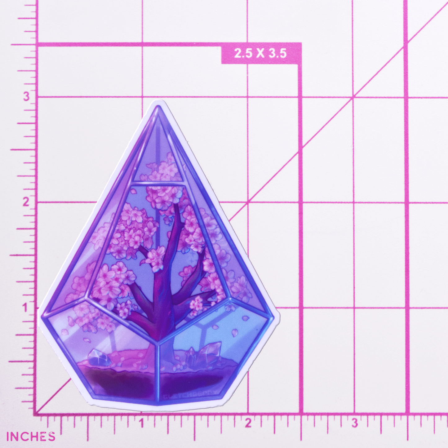 Sakura Terrarium Clear Vinyl Sticker