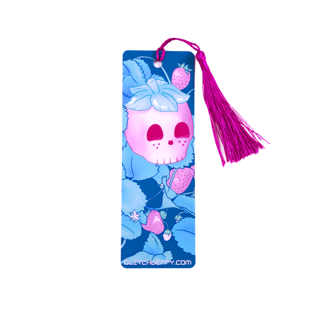 Strawberry Skull Bookmark