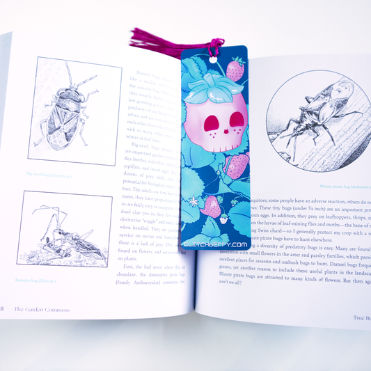 Strawberry Skull Bookmark