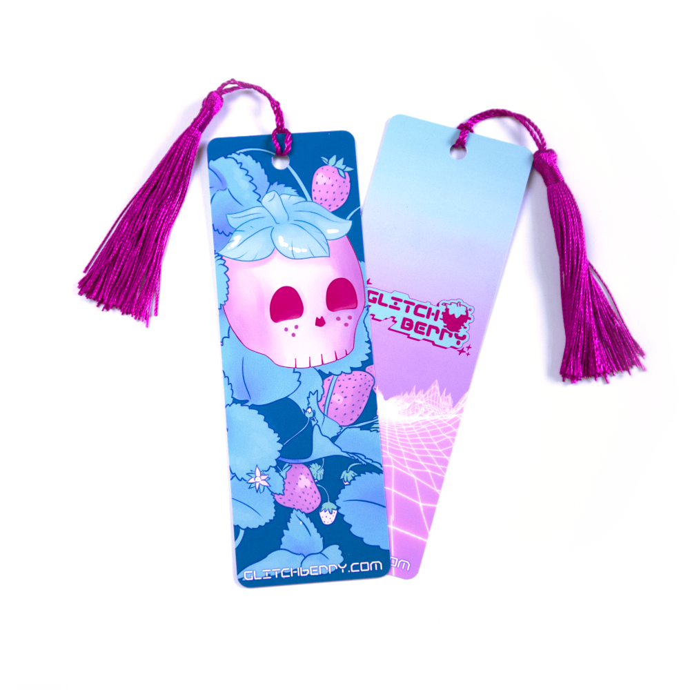 Strawberry Skull Bookmark