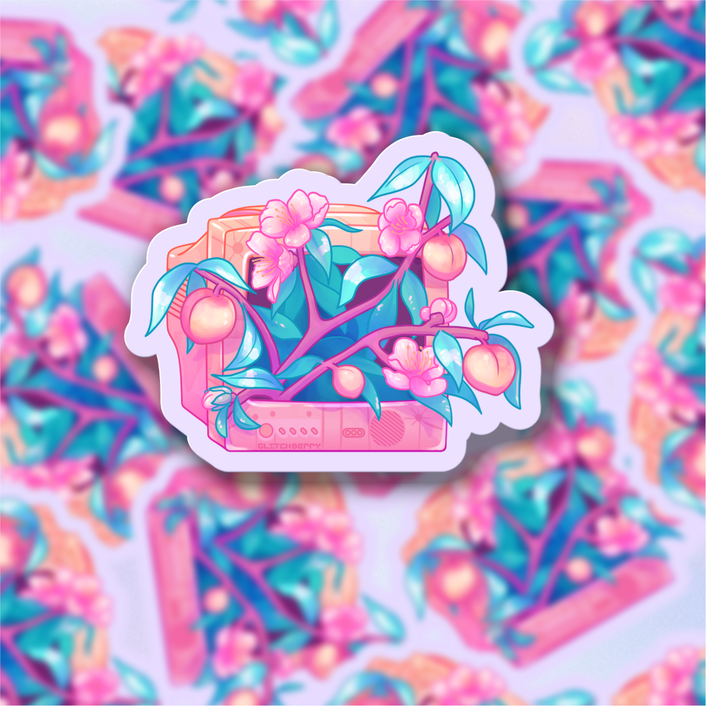 Peach TV Vinyl Sticker