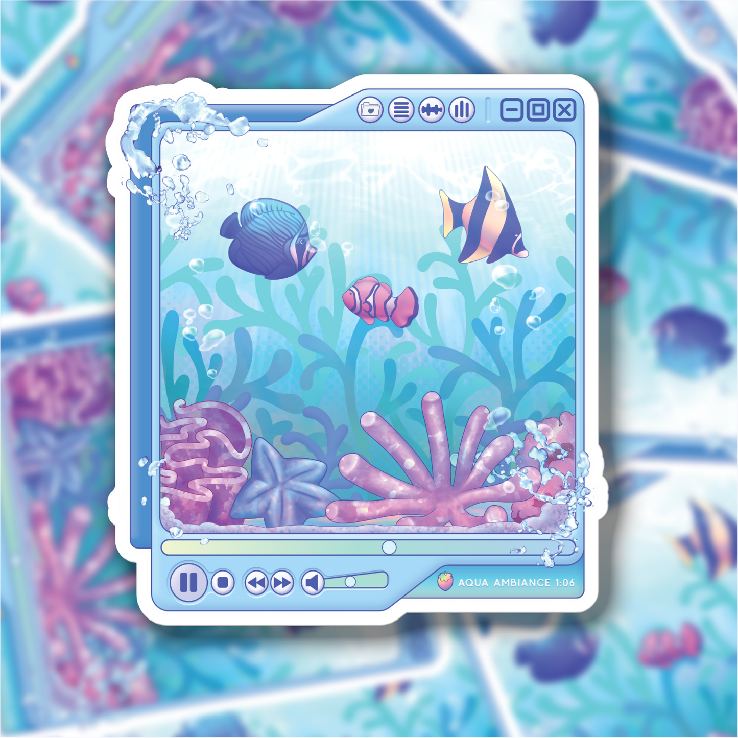 Aqua Ambiance Vinyl Sticker