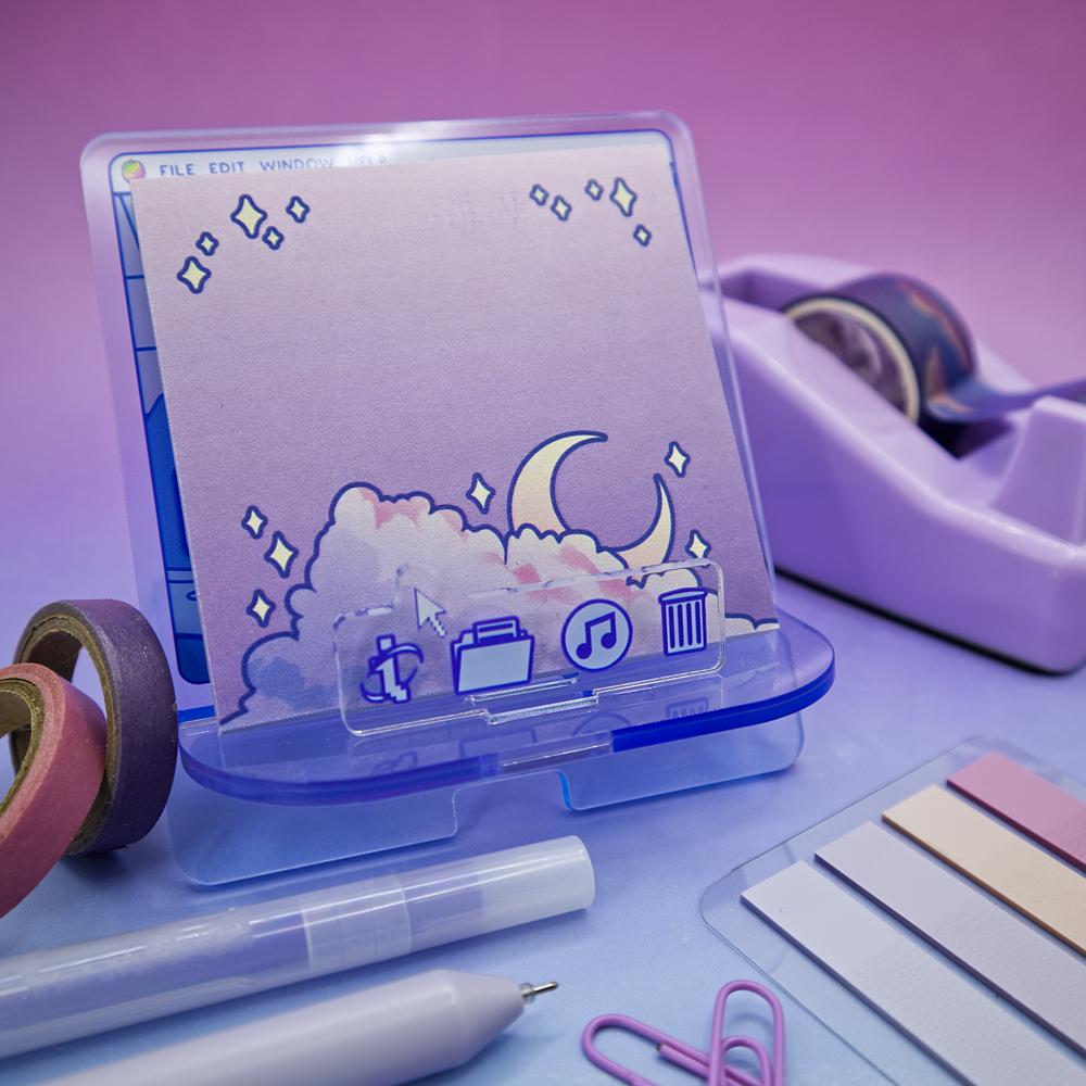 Cloudy Moon Sticky Note Pad