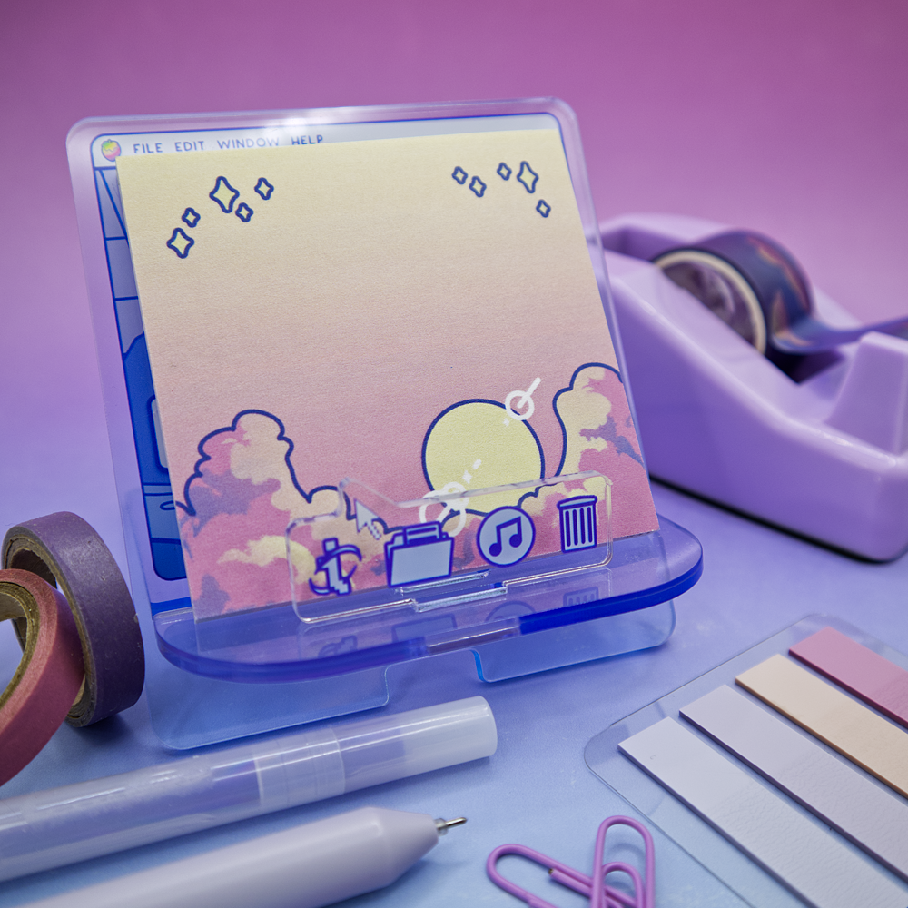 Cloudy Sun Sticky Note Pad