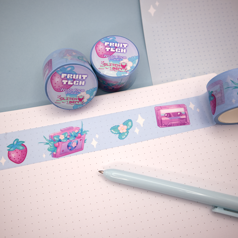 Strawberry Cassette Washi Tape
