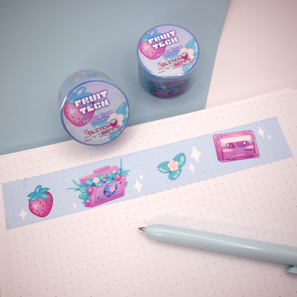 Strawberry Cassette Washi Tape