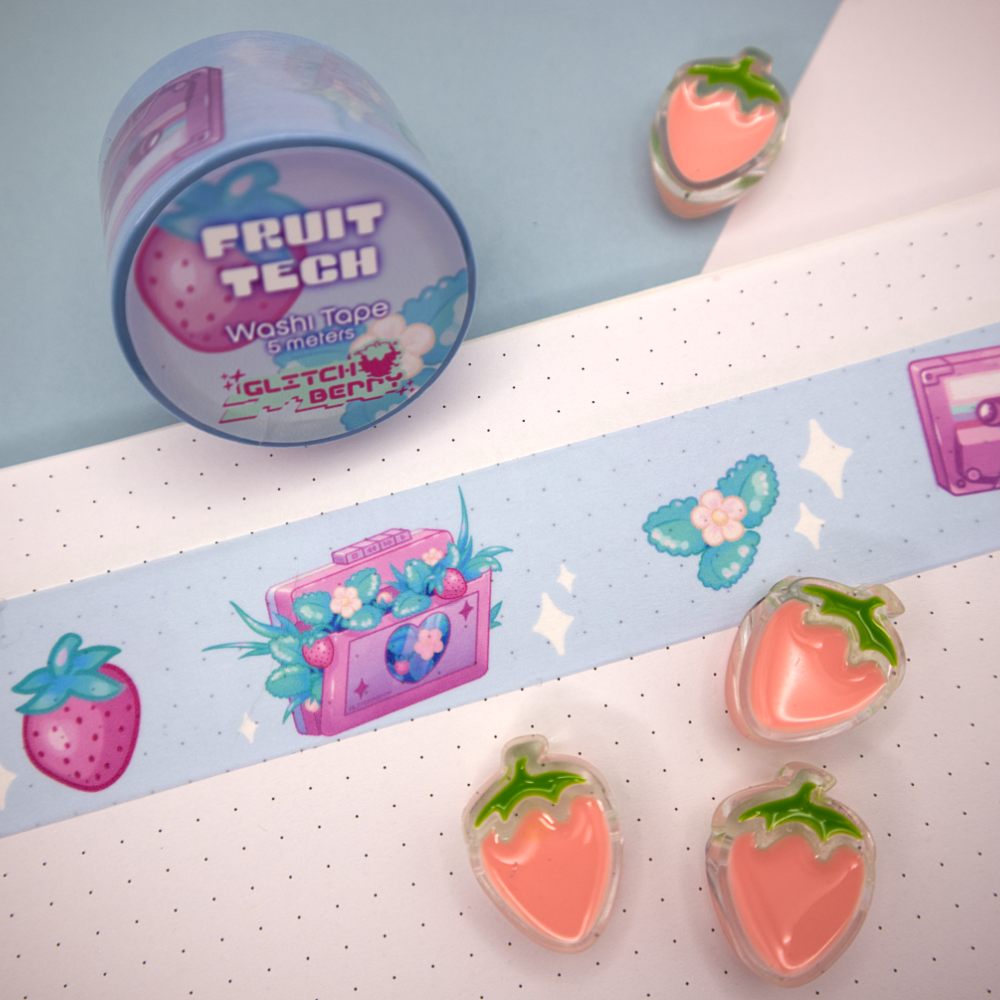 Strawberry Cassette Washi Tape