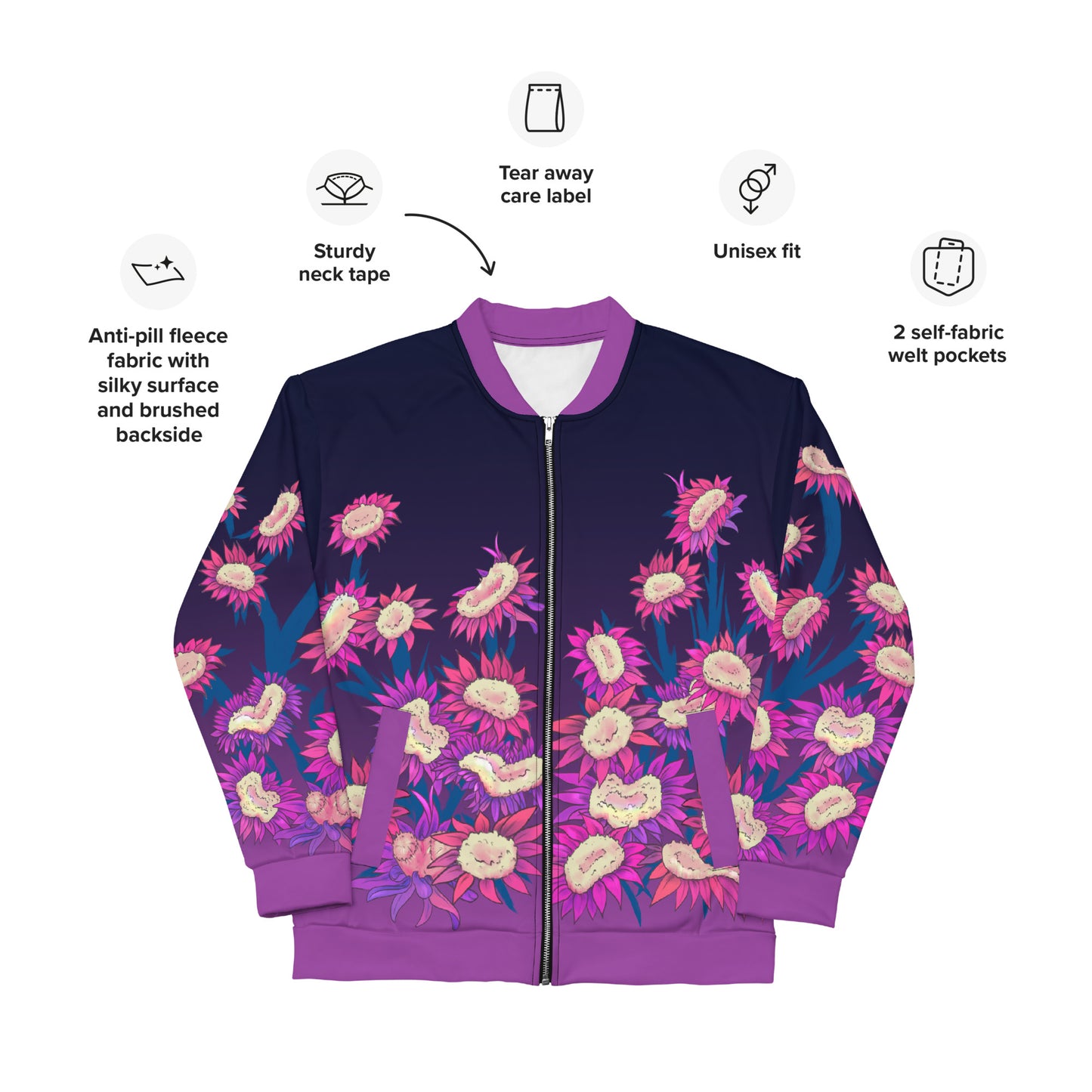 Fasciation Bomber Jacket - Pink