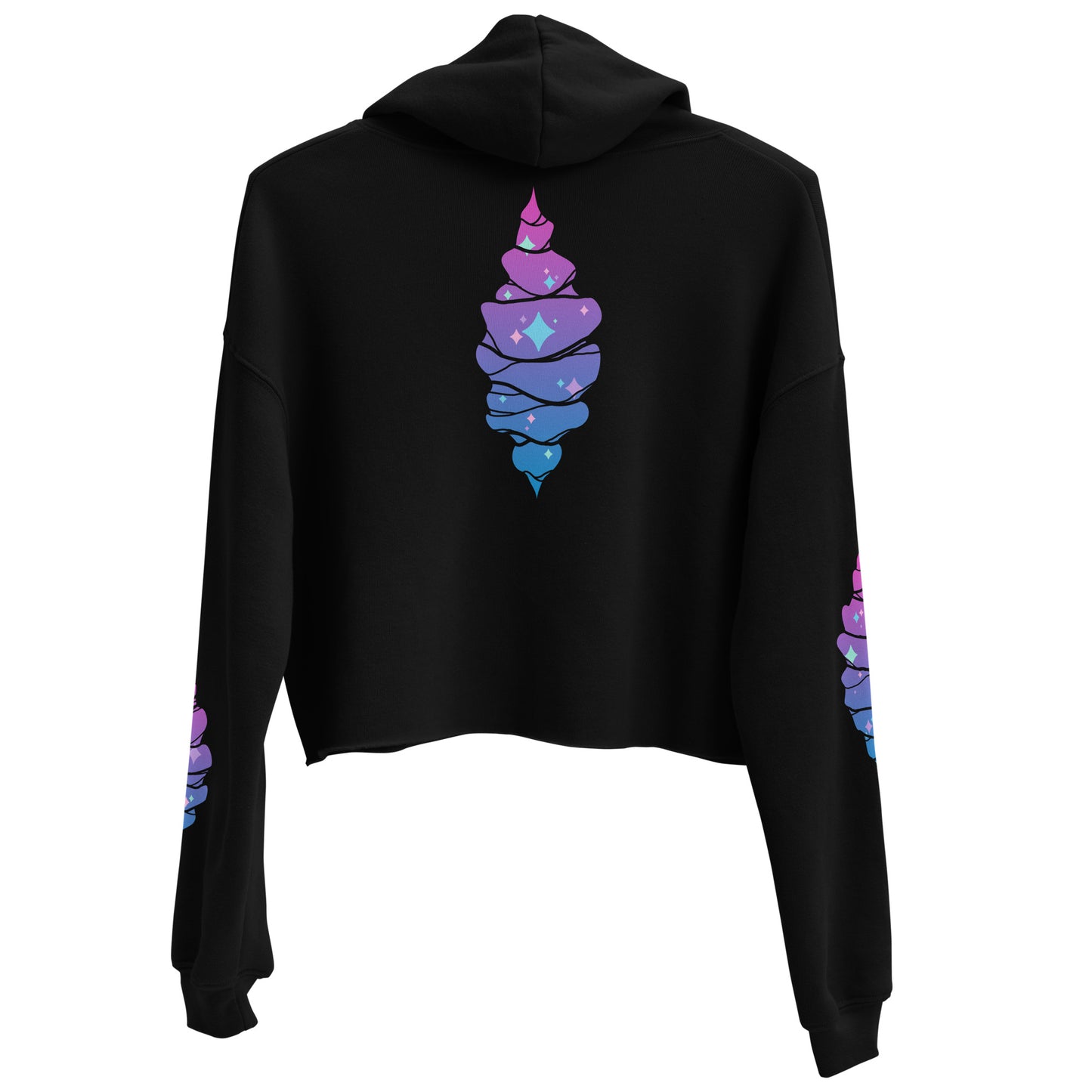 Cosmic Rips Crop Hoodie