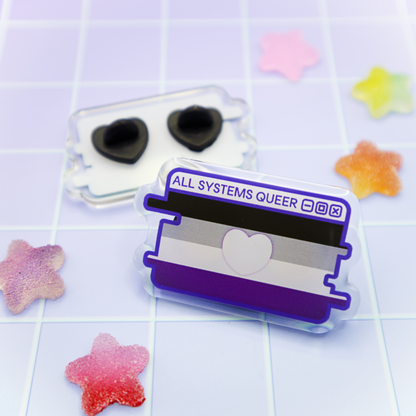Ace Pride System Message Acrylic Pin
