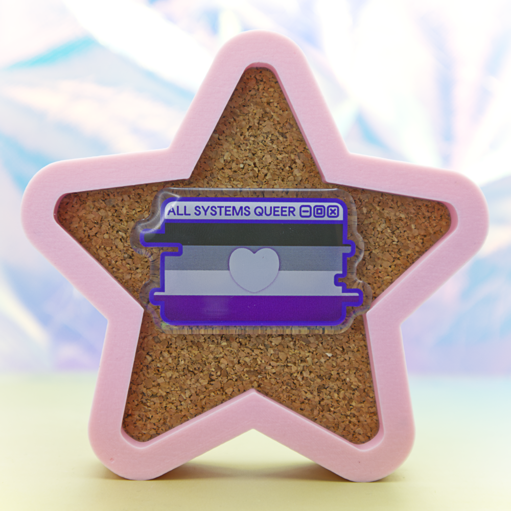 Ace Pride System Message Acrylic Pin