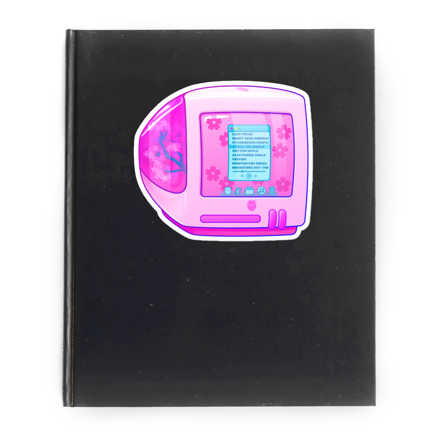"Sakura iBerry" Y2K Computer-Inspired Vinyl Sticker