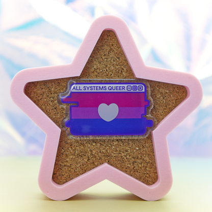 Bi Pride System Message Acrylic Pin