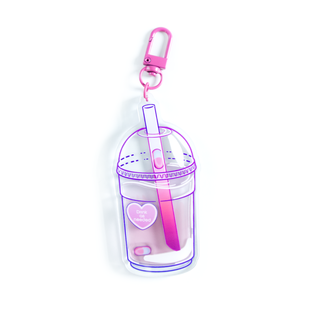 Pill Boba Shaker Acrylic Keychain B-GRADE