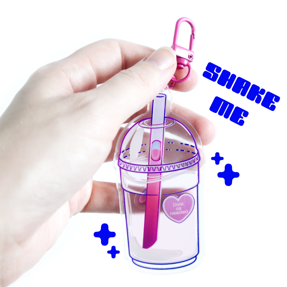 Pill Boba Shaker Acrylic Keychain B-GRADE