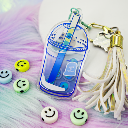 Skull Boba Shaker Acrylic Keychain