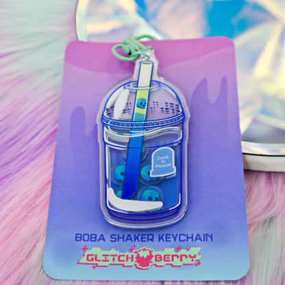 Skull Boba Shaker Acrylic Keychain