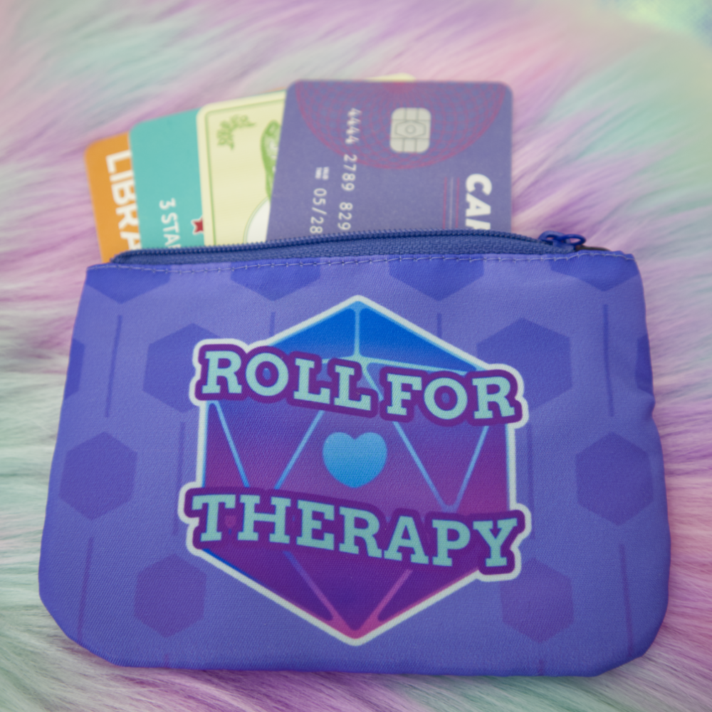 Roll for Therapy Coin and Trinket Purse