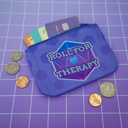 Roll for Therapy Coin and Trinket Purse