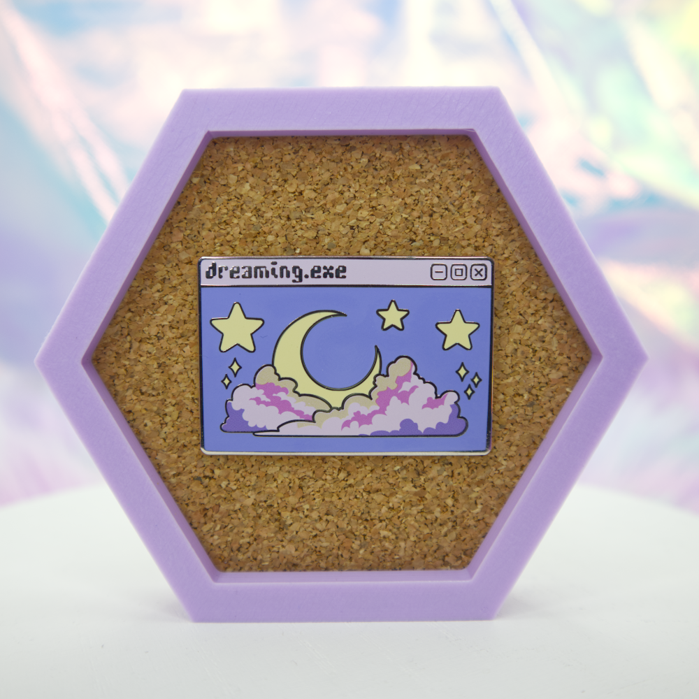Dreaming.EXE Vaporwave Enamel Pin