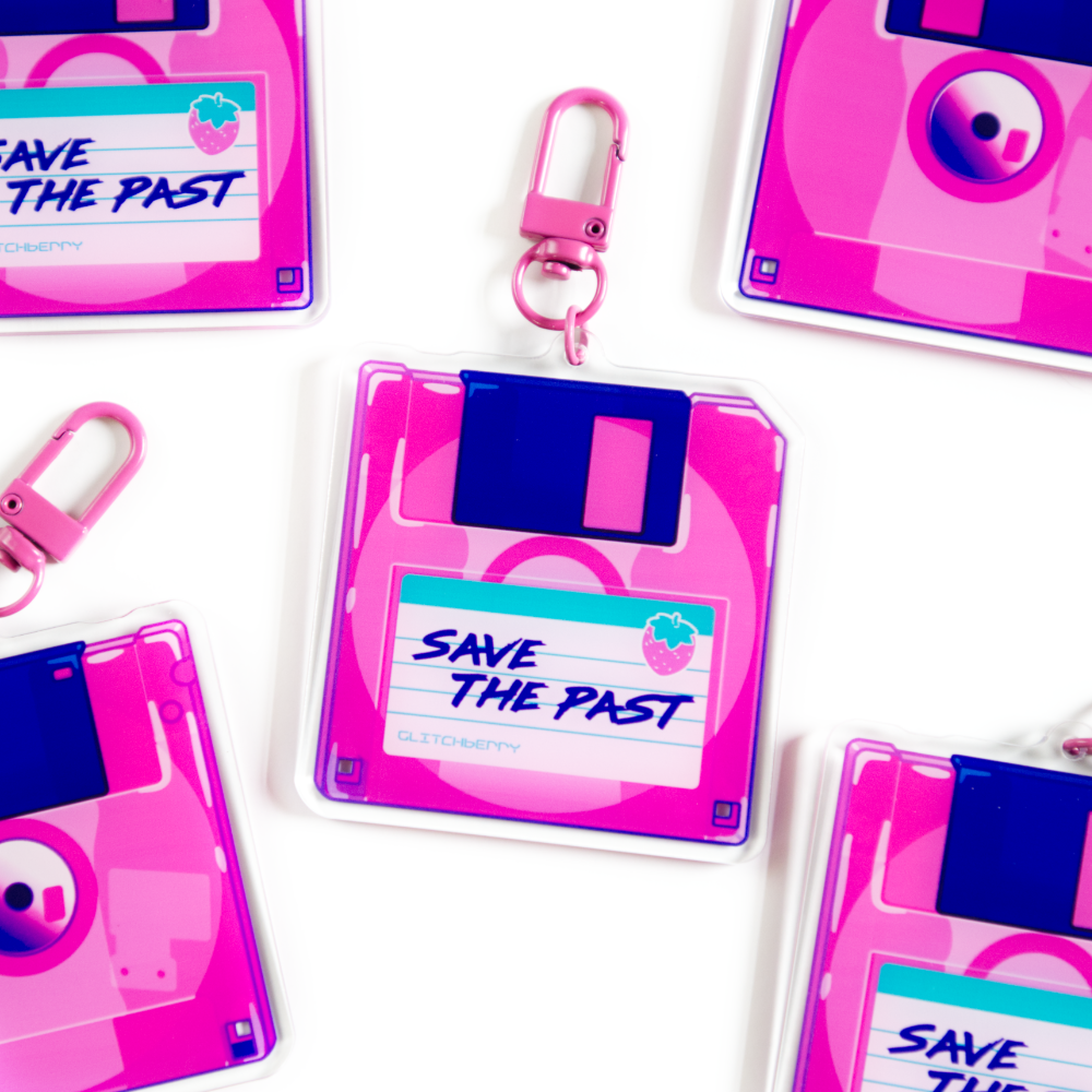 Save the Past Acrylic Keychain