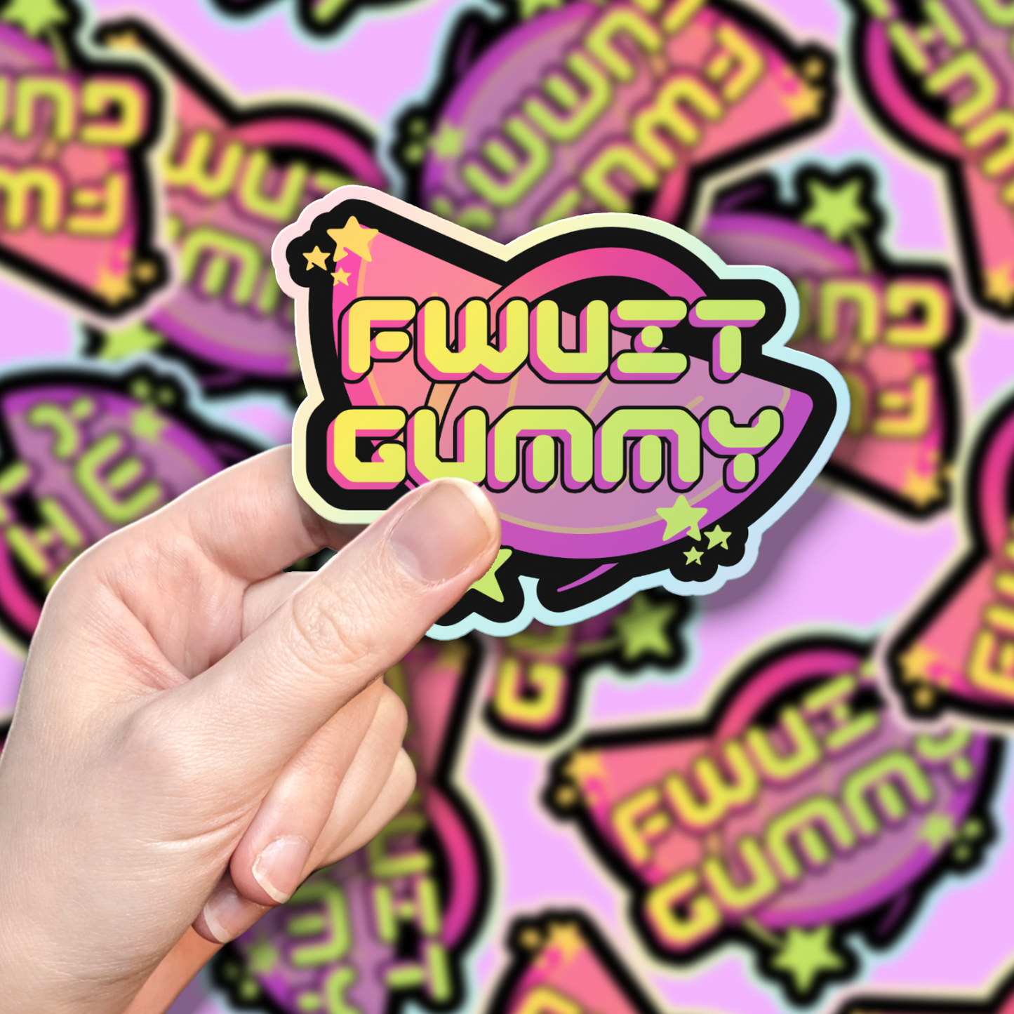「Fwuit Gummy」 Holographic Sticker