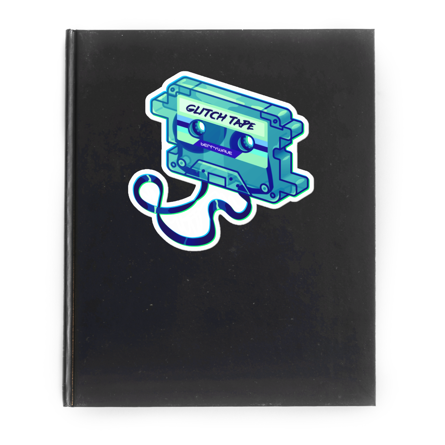 Teal "GlitchTape" Vinyl Sticker