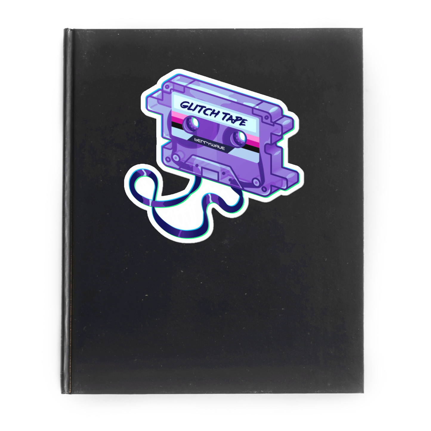 Purple "GlitchTape" Vinyl Sticker