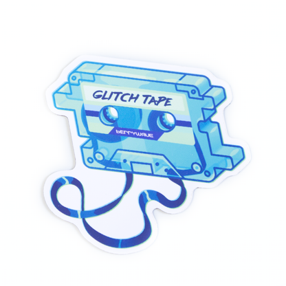 Teal "GlitchTape" Cassette" Fridge Magnet