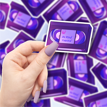 Be Kind Rewind VHS Vinyl Sticker-Stickers-GlitchBerry