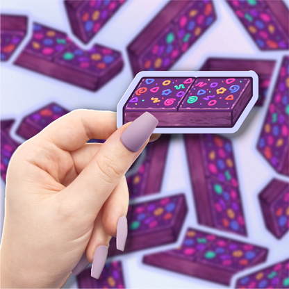 Confetti Brownie Vinyl Sticker-Stickers-GlitchBerry