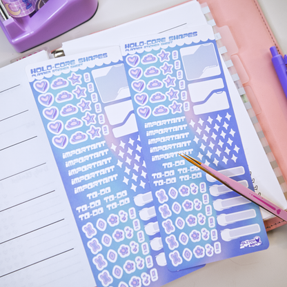 Holo-Core Planner Sticker Sheet