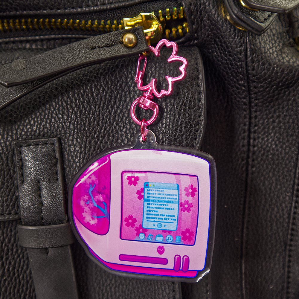 Sakura "iBerry" Computer Acrylic Keychain