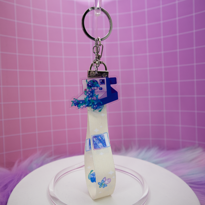 Blueberry Camera Wrist Keychain Lanyard